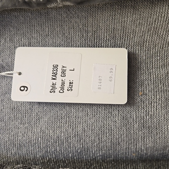 Kamana Open Cardigan LACE  & LIGHT SWEATER **GRAY** NEW SZ LARGE. BEAUTIFUL - Picture 9 of 10